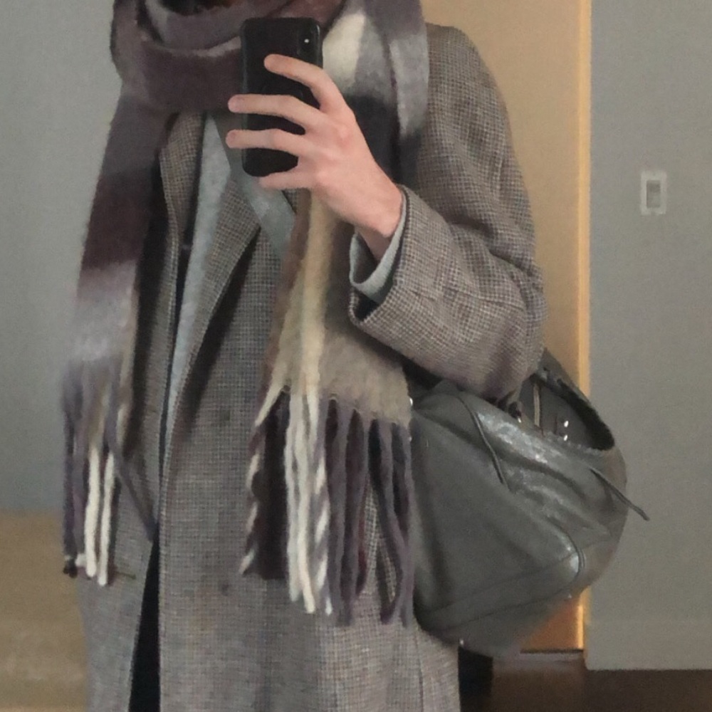 Balenciaga Grey Leather Motocross Duffle Bag - Picture 9 of 9